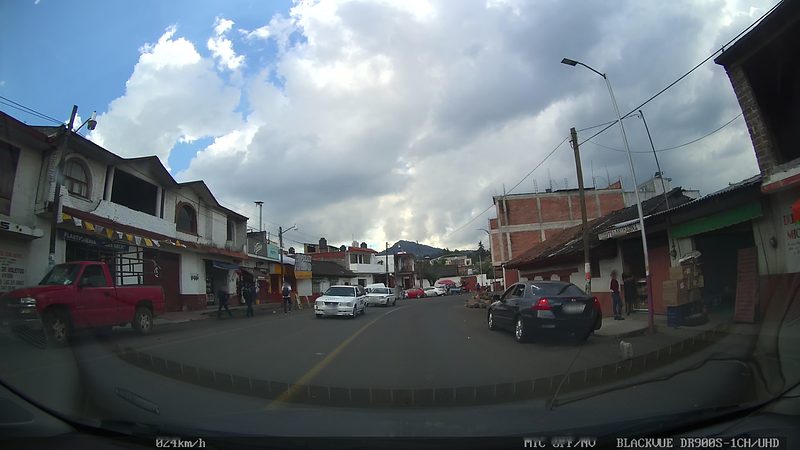 Main street of Opopeo, Michoacán