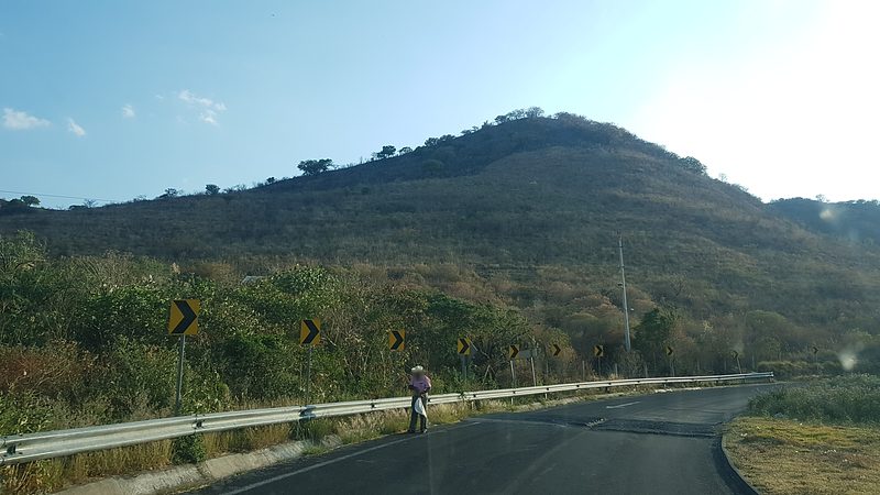 Hillside on the road to the Axocopan springs, Balneario Axocopan, Puebla