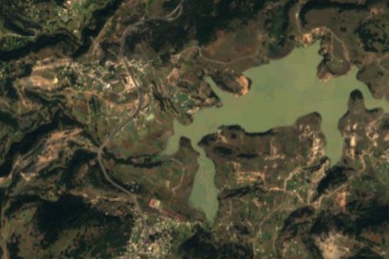 Satellite view of Presa Ñadó, Estado de México