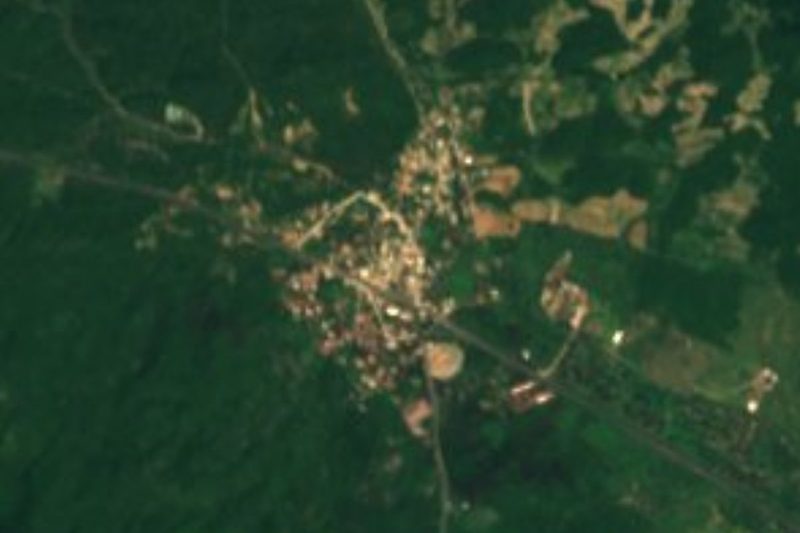Vista satelital de Minas Nuevas, Sonora