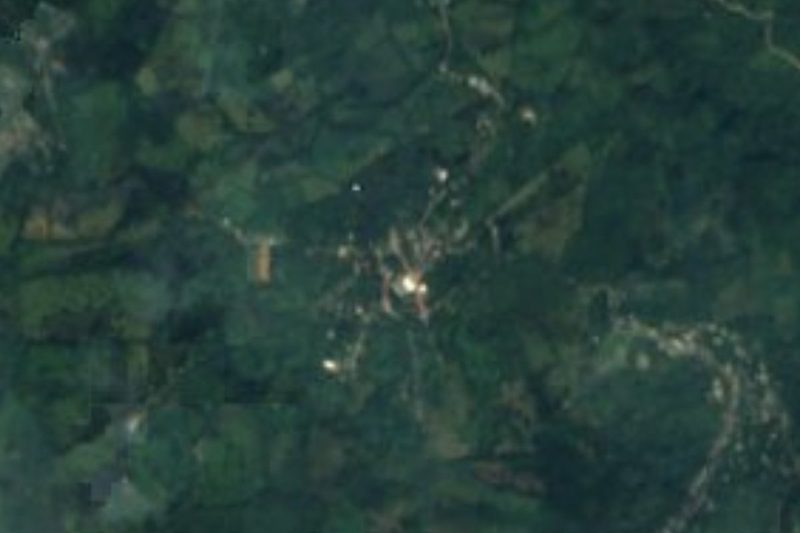 Vista satelital de Huehuetlán, San Luis Potosí