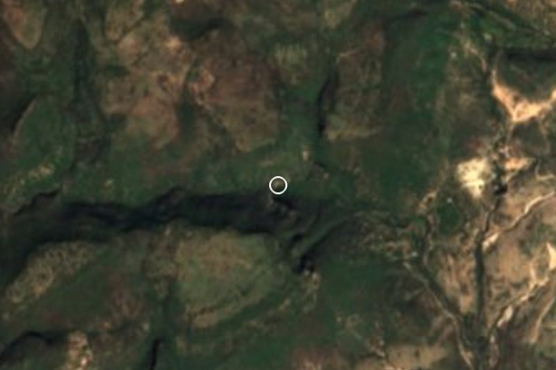 Vista satelital de Cascada Los Huenchos, Aguascalientes