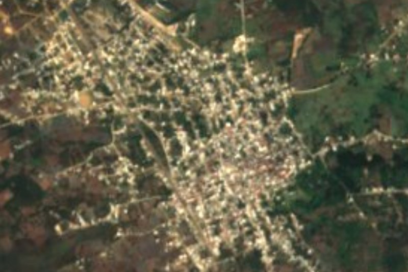 Satellite view of the town of La Trinitaria, Chiapas