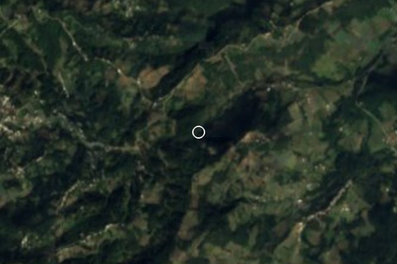 Vista satelital de Cascada de Cocalzingo, Veracruz