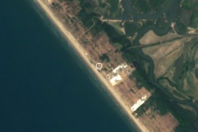 Vista satelital de Playa El Caimanero, Sinaloa