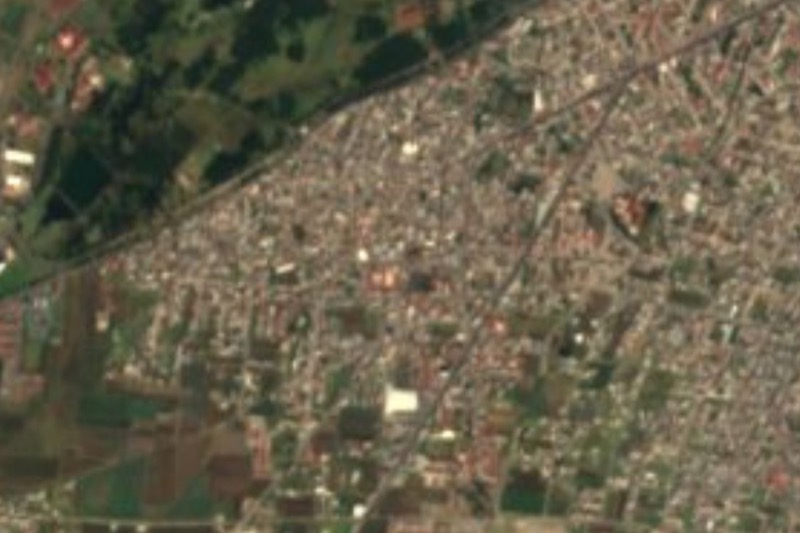 Vista satelital de San Antonio Buenavista, en las afueras de Toluca, Estado de México