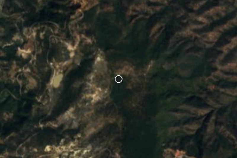 Vista satelital de la sierra boscosa del Parque Nacional General Juan N. Álvarez, Guerrero