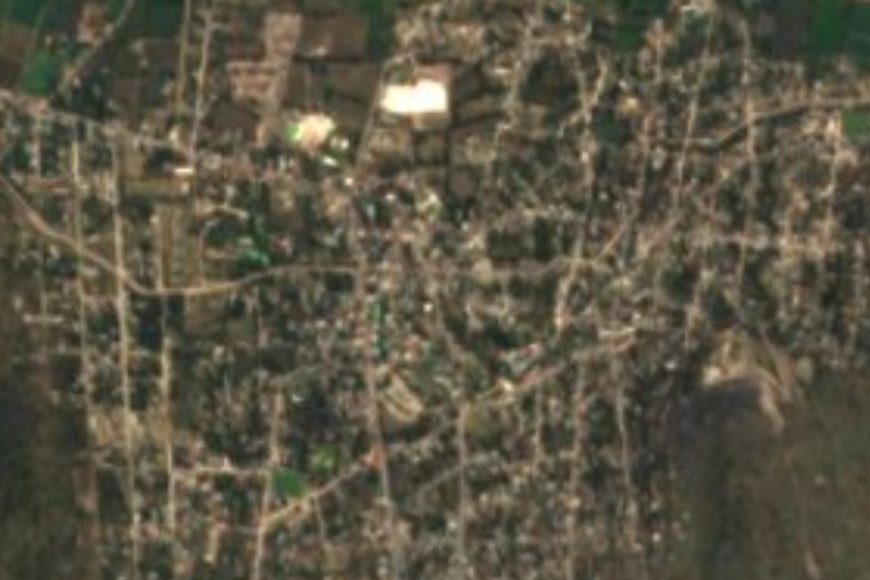 Vista satelital de Ajacuba, Hidalgo