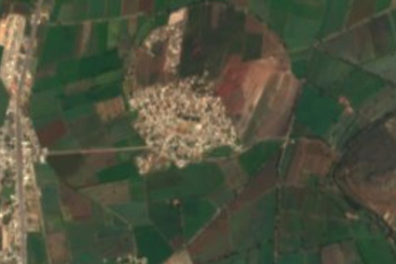 Satellite view of Cerro de la Cruz, Tlahuelilpan, Hidalgo