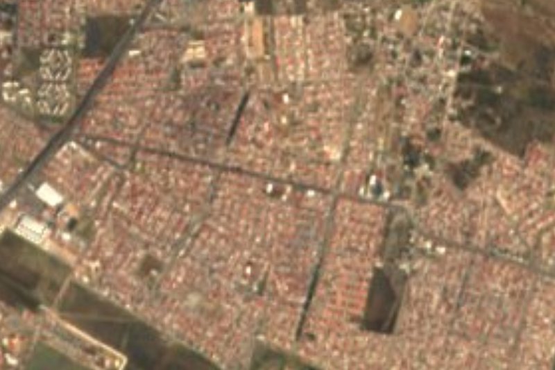 Vista satelital de Cipreses, Mineral de la Reforma, Hidalgo