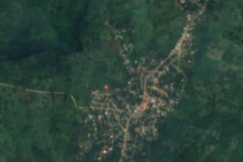 Vista satelital de Huautla, Hidalgo