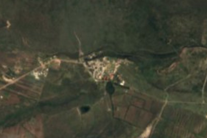 Satellite view of La Cruz, Huichapan, Hidalgo