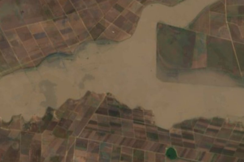 Vista satelital de Laguna de San Antonio de Atocha, Apan, Hidalgo