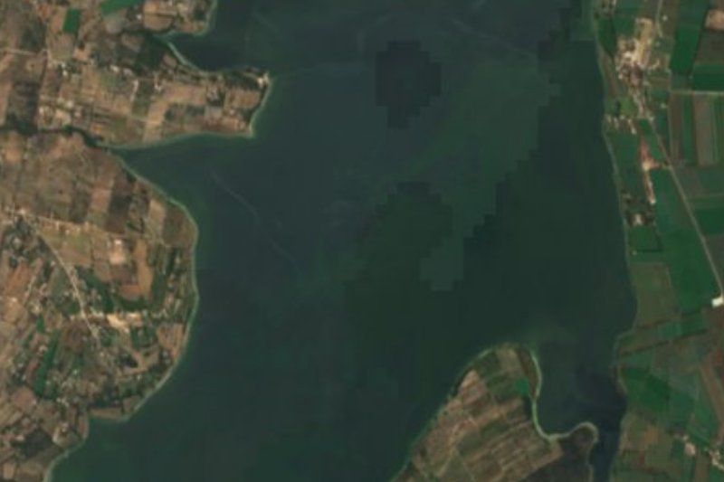 Vista satelital de Presa Endhó, Tepetitlán, Hidalgo