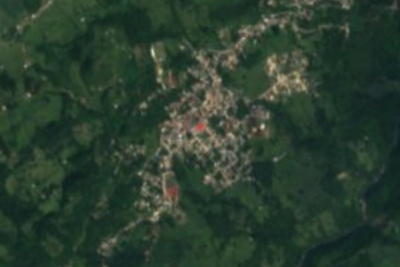 Vista satelital de San Bartolo Tutotepec, Hidalgo