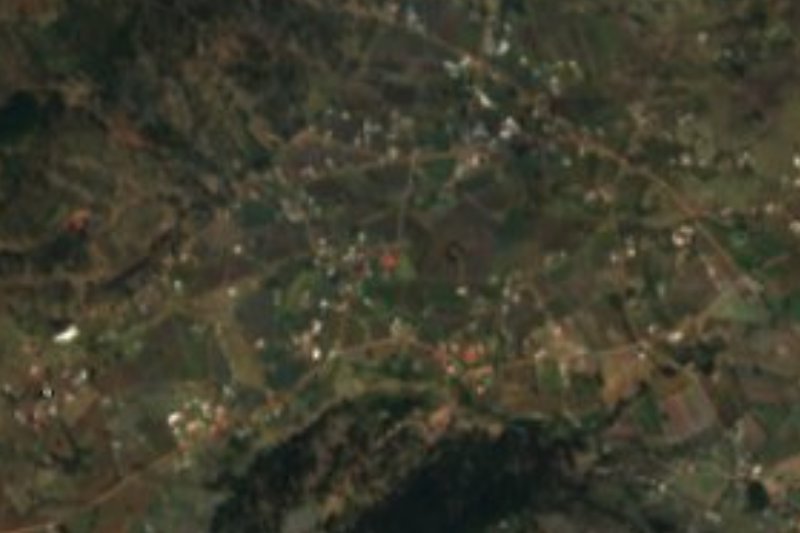 Vista satelital de San Dionisio, Acatlán, Hidalgo