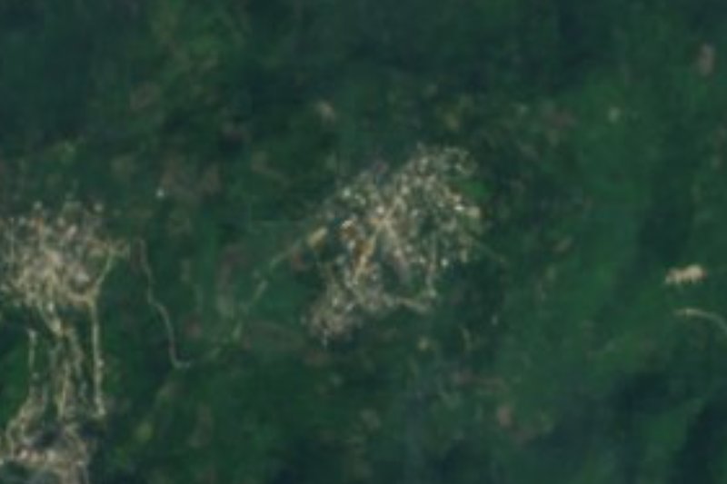 Vista satelital de Texoloc, Xochiatipan, Hidalgo