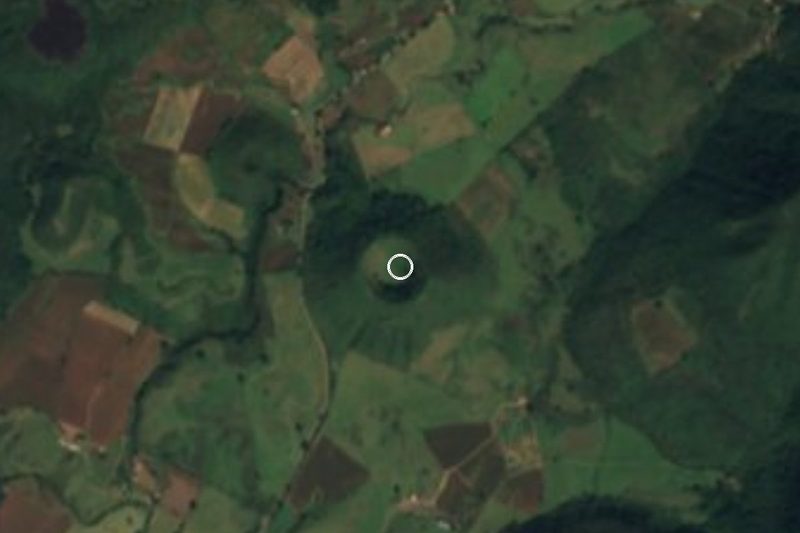 Vista satelital de Cerro El Molcajete, Jalisco