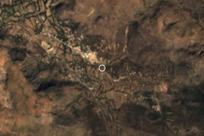 Vista satelital de Zona Arqueológica Arroyo Seco, Guanajuato