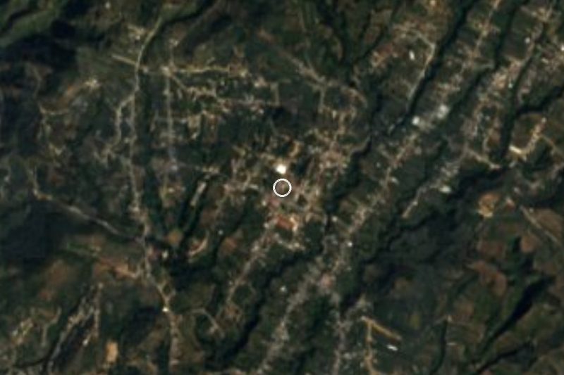Vista satelital de Ex convento de Santo Domingo de Guzmán (Hueyapan), Morelos
