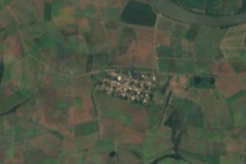Vista satelital de El Limón entre los humedales de San Blas, Nayarit