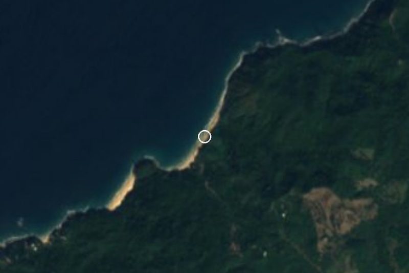 Vista satelital de Playa Monterrey entre San Pancho y Lo de Marcos, Punta Monterrey, Nayarit