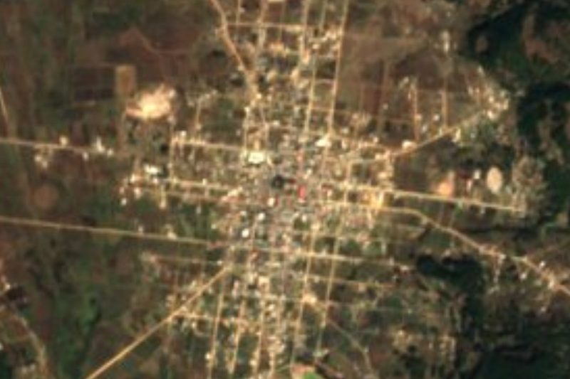Vista satelital de Chalcatongo de Hidalgo, Oaxaca