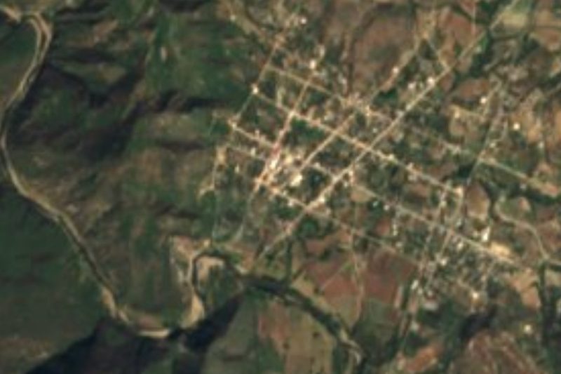 Vista satelital de San Agustín Atenango, Oaxaca