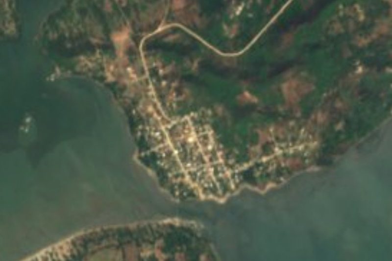 Vista satelital de San Francisco del Mar Pueblo Viejo, Oaxaca