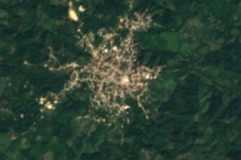 Vista satelital de San Juan Colorado, Oaxaca
