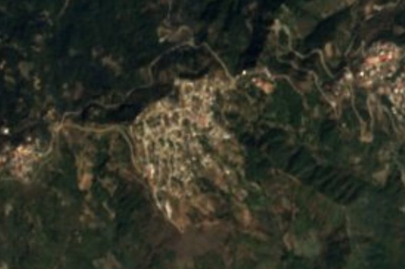 Satellite view of San Pedro Cajonos, Oaxaca