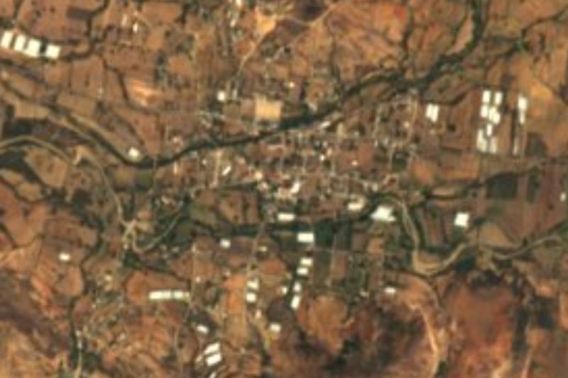 Vista satelital de Santa Catarina Minas, Oaxaca