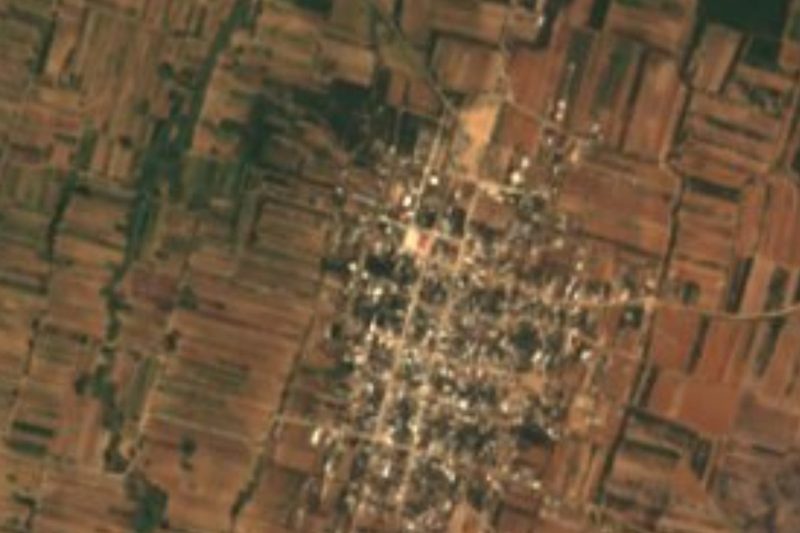 Vista satelital de Santa Cruz Papalutla, Oaxaca