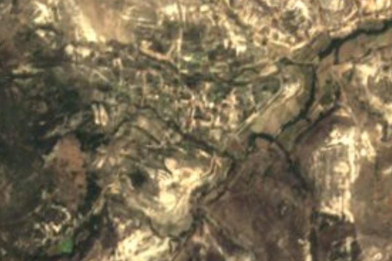 Vista satelital de Santa Magdalena Jicotlán, Oaxaca