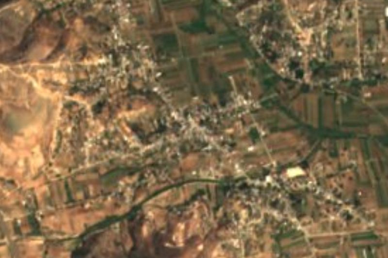 Vista satelital de Santiago Suchilquitongo, Oaxaca