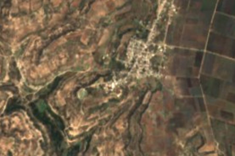 Vista satelital de Almolonga, Tepexi de Rodríguez, Puebla