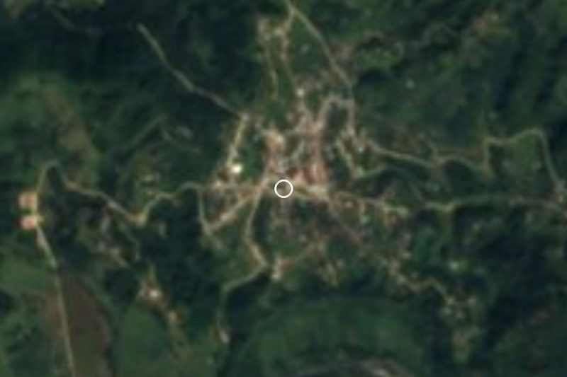 Vista satelital de Huahuaxtla, Puebla