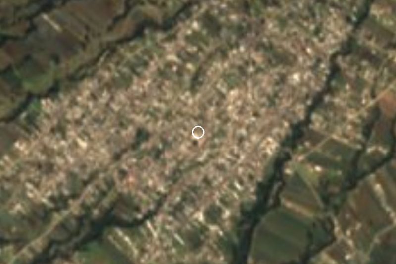 Vista satelital de La Resurrección, Puebla