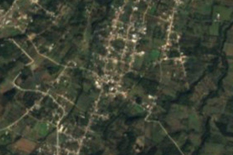 Vista satelital de San Francisco, en Xiutetelco, cerca de Teziutlán, Puebla