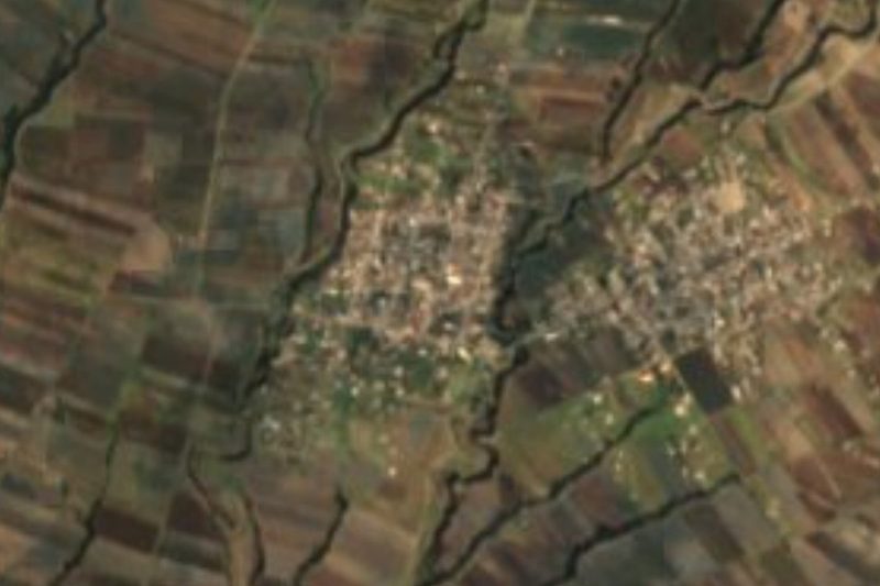 Vista satelital de San Miguel Espejo en la falda de La Malinche, Puebla