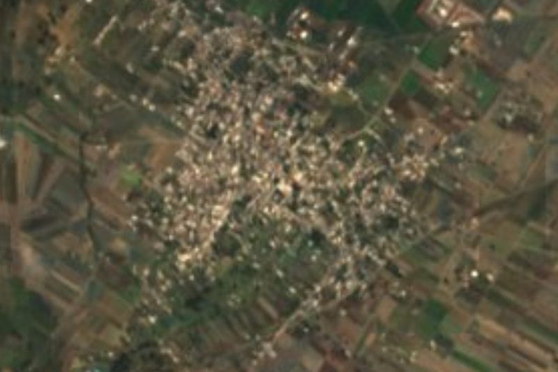 Vista satelital de Santa María Acuexcomac, al poniente de Cholula, Puebla
