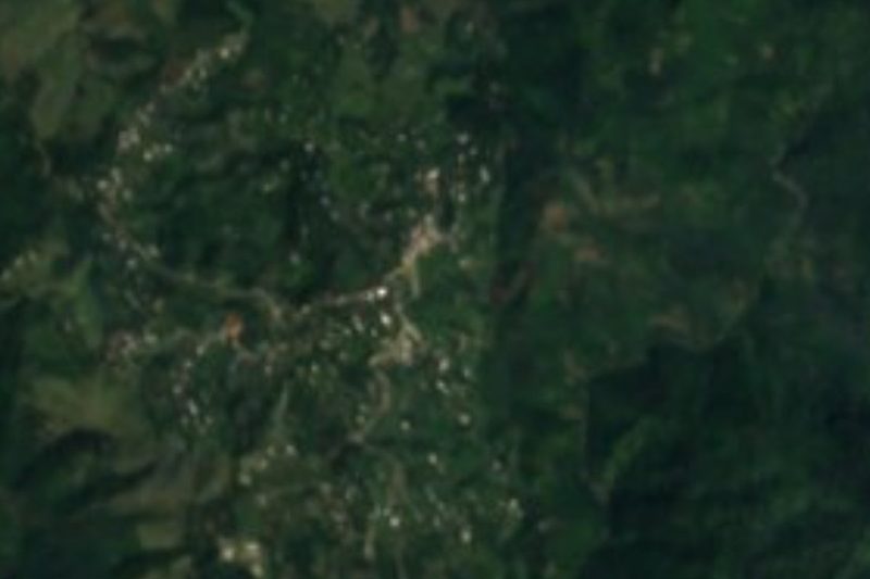 Vista satelital de Tlacotepec, Ahuacatlán, Puebla