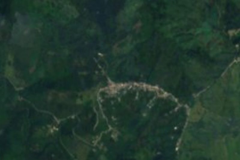 Vista satelital de Tlaxco, Puebla
