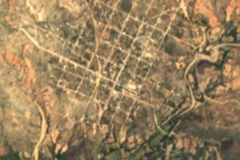 Vista satelital de Totoltepec de Guerrero, en la Mixteca del sur de Puebla