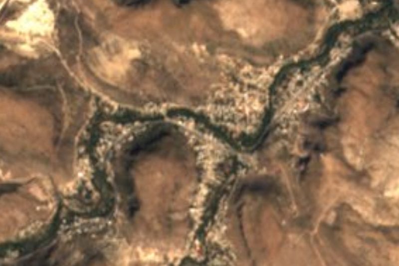 Vista satelital de Escalerillas, San Luis Potosí