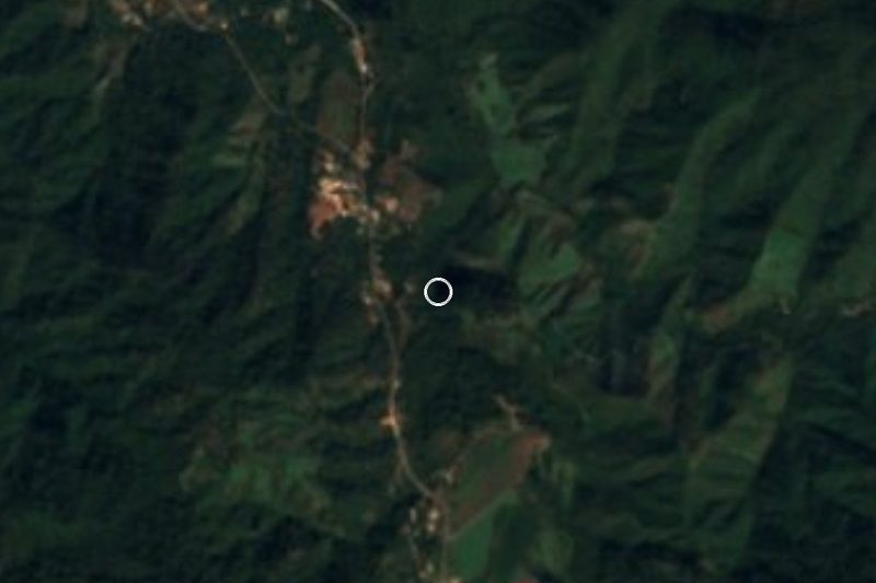 Vista satelital de Cascada La Hermita, Jalisco