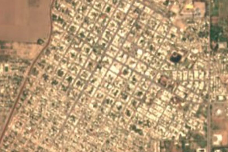 Vista satelital de Huatabampo, Sonora