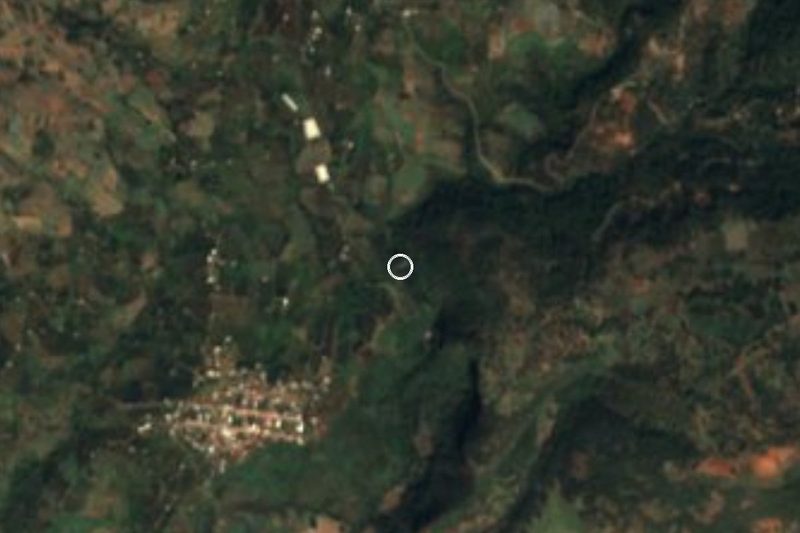 Vista satelital de Cascada de Santa Rosa, Michoacán