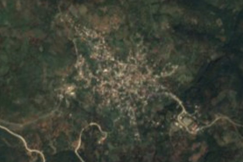 Vista satelital de Tlamacazapa, Guerrero