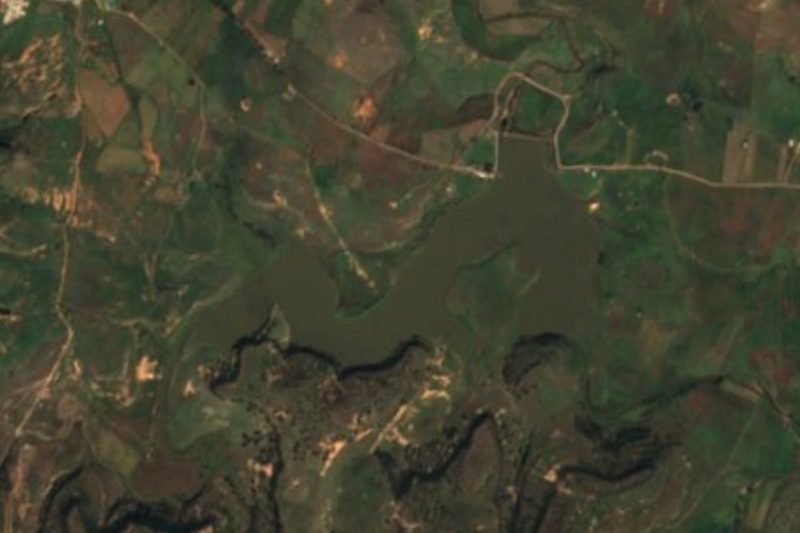 Vista satelital de Presa La Ticuata, Zacatecas